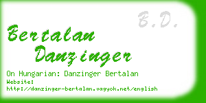 bertalan danzinger business card
